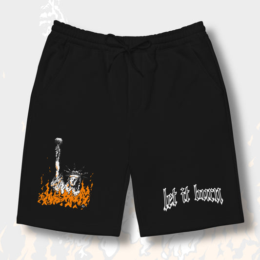 “Let it Burn” Men's fleece shorts